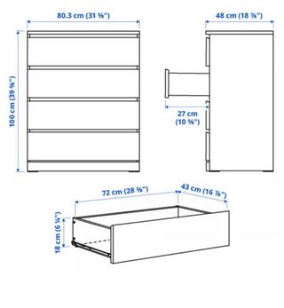 Cómoda Ikea Blanca 4 Cajones
