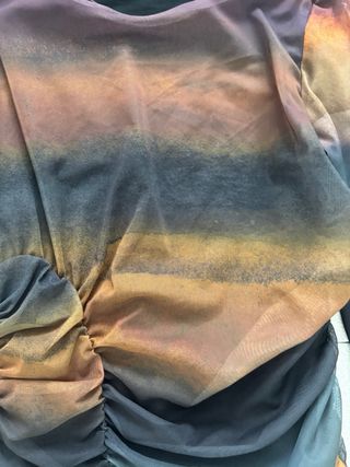 Vestido largo estampado multicolor