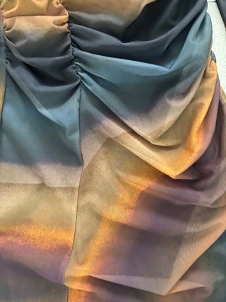 Vestido largo estampado multicolor