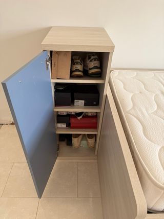 Conjunto Cama Nido con escritorio y Estanterías