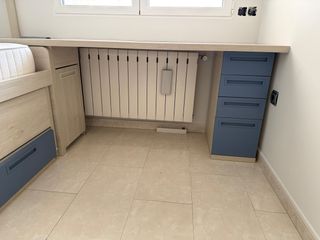 Conjunto Cama Nido con escritorio y Estanterías