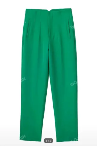 Pantalone Verde hight-waist