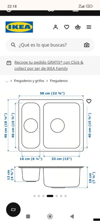 Fregadero doble inoxidable