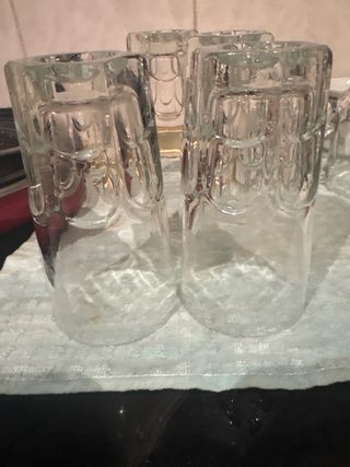 Set de 4 vasos de cristal