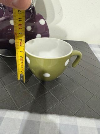 Set 4 tazze con piattini e porta tazze