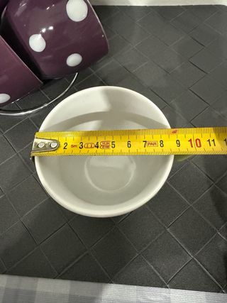 Set 4 tazze con piattini e porta tazze