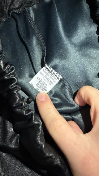 Pantaloncino ecopelle bambina S nero
