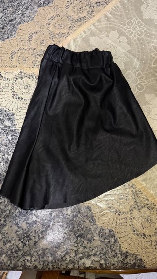 Pantaloncino ecopelle bambina S nero