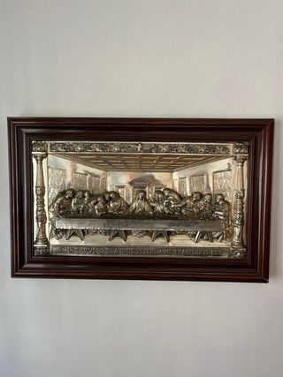 Cuadro La Última Cena Metal y Madera