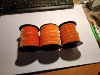 Pack 3 Cintas Terciopelo 10mm Naranja