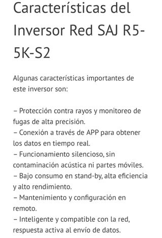 Inversor trifásico Solar 5KW