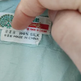 Vestido Vintage Peacock 100% Seda Natural