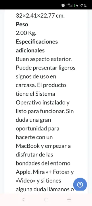 Apple MacBook Pro 13.3 Plata