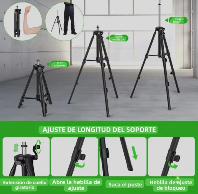 Nivel Láser 4D 16 Líneas Trípode Accesorios