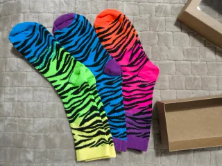 Calcetines Animal Print Neón Talla Única