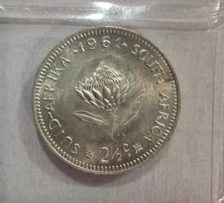 Moneda Plata 2½ Céntimos Sudáfrica
