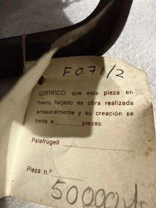 Lámpara artesanal Luis Felip metal y cristal