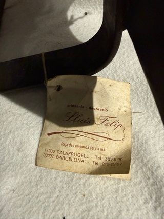 Lámpara artesanal Luis Felip metal y cristal