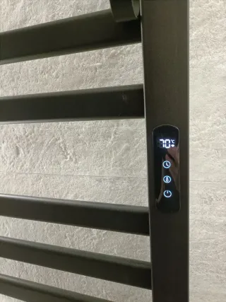 Radiador toallero eléctrico Negro 100x50cm