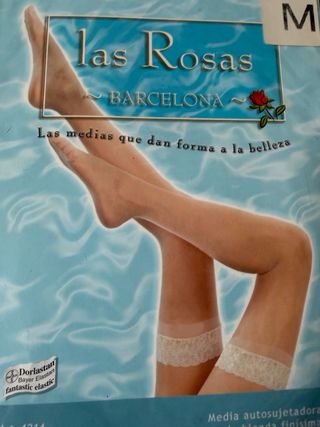 Medias Las Rosas Beige Talla M
