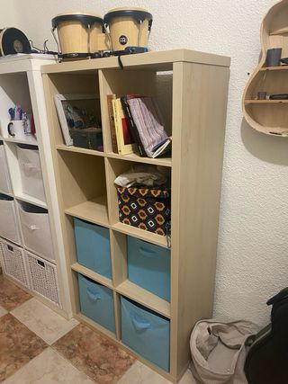 Estantería Ikea Blanca Modular y Beige