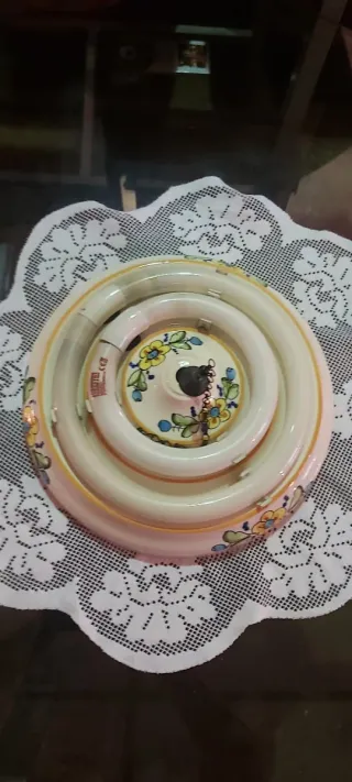 Lámpara Techo Cerámica Flores