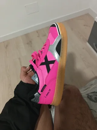 Zapatillas Munich Futbol Sala Rosa/Plata nuevas