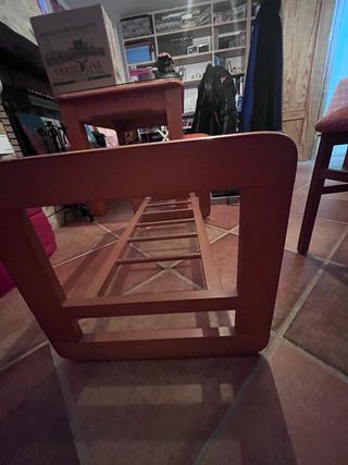 6 Sillas Comedor Madera y Corduroy