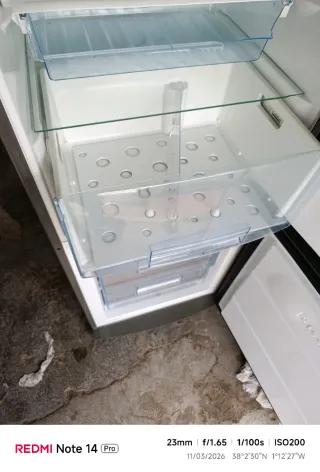 Nevera gris inox 1.80x60x58