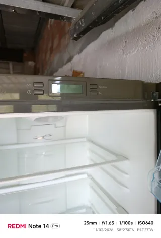 Nevera gris inox 1.80x60x58