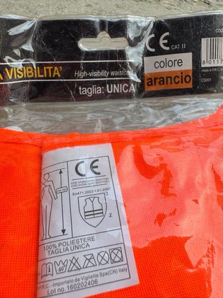 2 Gilet alta visibilità Vigor arancione+3M