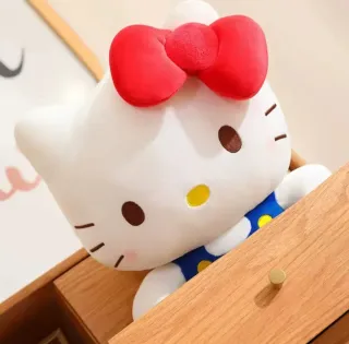 Peluche Hello Kitty azul con firma bordada!  NUEVO