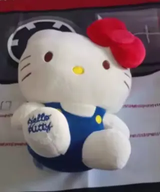 Peluche Hello Kitty azul con firma bordada!  NUEVO