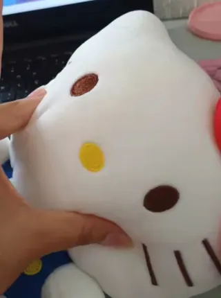 Peluche Hello Kitty azul con firma bordada!  NUEVO