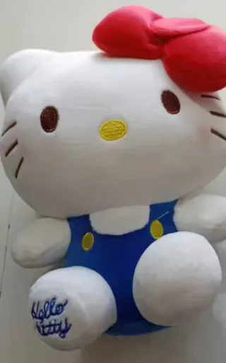 Peluche Hello Kitty azul con firma bordada!  NUEVO