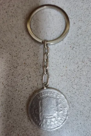 Llavero Moneda Antigua 2 Pesetas 1870