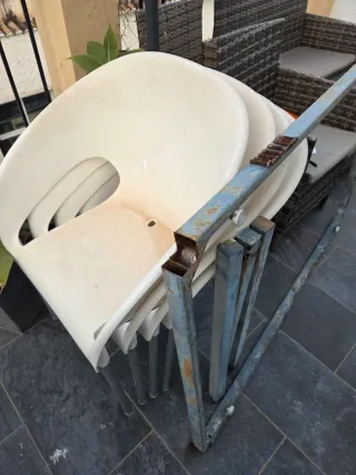 Mesa Terraza Cristal y Metal