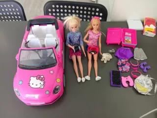 Coche y 2 Muñecas Barbie