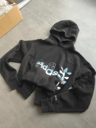 Sudadera Adidas Negra Logo Trefoil