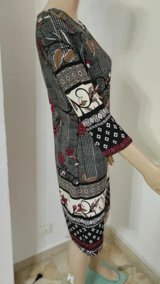 Abito donna fantasia floreale e quadri