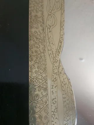 Espejo latón grabado mano