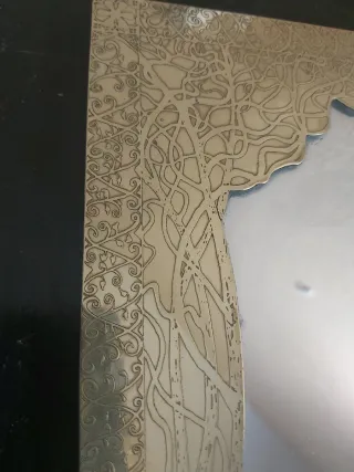 Espejo latón grabado mano