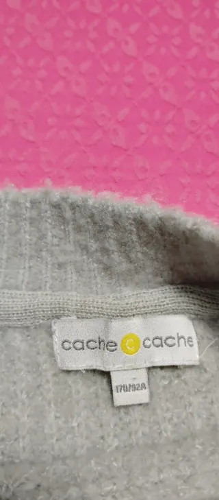 Vestido de punto gris.Talla 40.Marca Caché Caché