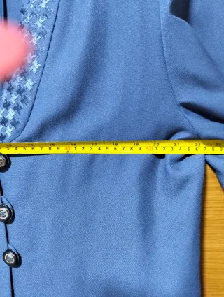 Conjunto chaqueta y falda azul