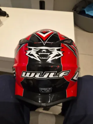 Casco Motocross Niño Rojo