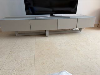 Mesa de centro y mesa TV cristal y metal