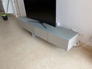 Mesa de centro y mesa TV cristal y metal