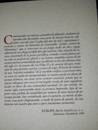 Libro Coplas q tratan de los sucesos de 1598-1599