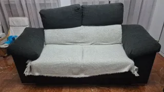 Conjunto 2 sofás grises