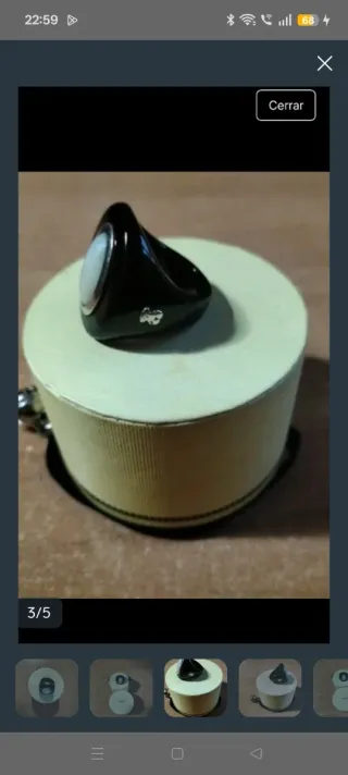 ANILLO TOUS PLATA NEGRO TALLA 11/12 NEGOCIABLE